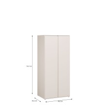 Drehtürenschrank >LISSON< in Sand - 86,2x193,7x60,2cm (BxHxT)