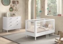 Babymöbel-Set >Buche massiv< (2-teilig) in...