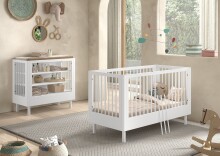 Babyzimmer-Komplettset >Buche massiv< (2-teilig) in...