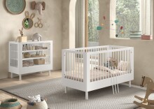 Babyzimmer-Komplettset >Buche massiv< (2-teilig) in...