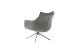 Drehsessel >PARKER< 360° drehbar, Loungesessel inkl. Hocker anthrazit - 76x83x79cm (BxHxT)