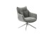 Drehsessel >PARKER< 360° drehbar, Loungesessel inkl. Hocker anthrazit - 76x83x79cm (BxHxT)