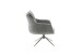 Drehsessel >PARKER< 360° drehbar, Loungesessel inkl. Hocker anthrazit - 76x83x79cm (BxHxT)