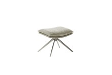 Drehsessel >PARKER< 360° drehbar, Loungesessel inkl. Hocker cappuccino - 76x83x79cm (BxHxT)