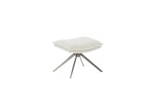Drehsessel >PARKER< 360° drehbar, Loungesessel inkl Hocker creme - 76x83x79cm (BxHxT)