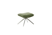 Drehsessel >PARKER< 360° drehbar, Loungesessel inkl. Hocker olive - 76x83x79cm (BxHxT)