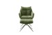 Drehsessel >PARKER< 360° drehbar, Loungesessel inkl. Hocker olive - 76x83x79cm (BxHxT)