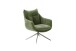 Drehsessel >PARKER< 360° drehbar, Loungesessel inkl. Hocker olive - 76x83x79cm (BxHxT)