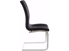 Freischwinger >Lyon< (4er-Set) in Schwarz, PU - 52x101x54cm (BxHxT)