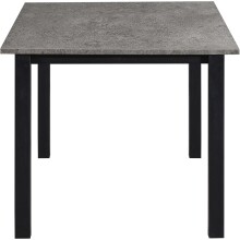 Esstisch >Duisburg< in Grau Beton-Dekor, MDF - 120x76x80cm (BxHxT)