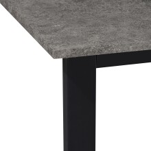 Esstisch >Luxembourg< in Beton Dekor grau, MDF - 120x76x80cm (BxHxT)