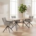 Esstisch >Lisboa< in Eiche Dekor , MDF/Metall - 160x76x90cm (BxHxT)