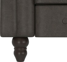 Schlafsofa >Firenze< in Grau, Mikrofaser - 236x83x87cm (BxHxT)