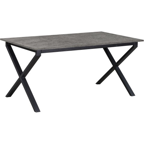 Esstisch >Istanbul< in Beton Dekor grau, MDF - 160x76x90cm (BxHxT)