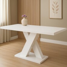 Esstisch >Ankara< in Weiß, MDF - 160x76x90cm...
