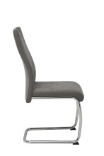 Freischwinger >ALINA S< (2er-Set) mit Griff, Bezug Grau - 43x98x59 (BxHxT)