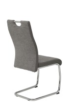 Freischwinger >ALINA S< (2er-Set) mit Griff, Bezug Grau - 43x98x59 (BxHxT)