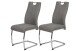 Freischwinger >ALINA S< (2er-Set) mit Griff, Bezug Grau - 43x98x59 (BxHxT)