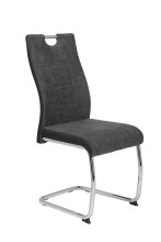 Freischwinger >ALINA S< (2er-Set) mit Griff, in Anthrazit - 43x98x59 (BxHxT)