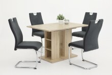 Freischwinger >ALINA S< (4er-Set) mit Griff, in Anthrazit - 43x98x59 (BxHxT)