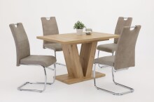 Freischwinger >FLORA II S< (2er-Set) mit Griff in Vintage Beige - 43x98x59 (BxHxT)
