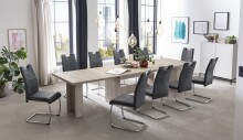 Freischwinger >FLORA II S< (4er-Set) mit Griff in Vintage Anthrazit - 43x98x59 (BxHxT)