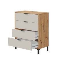 Kommode >LOIRA< in Asteiche / Kaschmir - 77,5x94x40 (BxHxT)