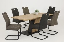 Freischwinger >KERSTIN S< (2er-Set) Federkorb,Griff, in Schlamm - 49x100x61 (BxHxT)
