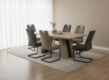 Freischwinger >KERSTIN S< (2er-Set) Federkorb,Griff, in Schlamm - 49x100x61 (BxHxT)
