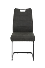Freischwinger >KERSTIN S< (2er-Set) Federkorb, Griff, Vintage Anthrazit - 49x100x61 (BxHxT)