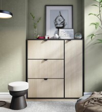 Schuhschrank >GARONA< Schuhkipper, Anthrazitgrau /...