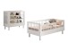 Babymöbel-Set >Buche massiv< in weiß lackiert - 144x60x74 (BxHxT)