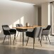 Armlehnstuhl >Bristol< (2er-Set) in Anthrazit, Stoff/Metall - 58x80x61cm (BxHxT)