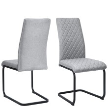 Freischwinger >Valencia< (2er-Set) in Grau, Stoff - 45x97x61cm (BxHxT)