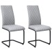 Freischwinger >Valencia< (2er-Set) in Grau, Stoff - 45x97x61cm (BxHxT)