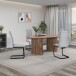 Freischwinger >Valencia< (2er-Set) in Grau, Stoff - 45x97x61cm (BxHxT)
