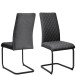 Freischwinger >Valencia< (2er-Set) in Grau, Stoff - 45x97x61cm (BxHxT)