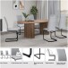 Freischwinger >Valencia< (2er-Set) in Grau, Stoff - 45x97x61cm (BxHxT)