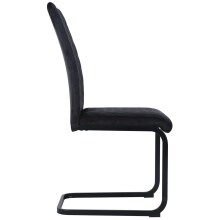 Freischwinger >Valencia< (2er-Set) in Schwarz, Stoff - 45x97x61cm (BxHxT)