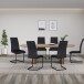 Freischwinger >Valencia< (2er-Set) in Schwarz, Stoff - 45x97x61cm (BxHxT)