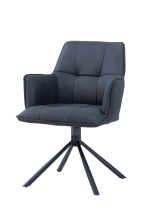 Armlehnstuhl >Arvida< (4er-Set) Drehfunktion, Federkern, anthrazit - 59x88x62 (BxHxT)