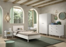 Jugendzimmer-Set >Buche massiv< (4-teilig) in...