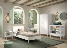 Jugendzimmer-Set >Buche massiv< (4-teilig) in...