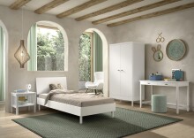 Jugendzimmer-Set >Buche massiv< (4-teilig) in...