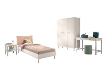 Jugendzimmer-Set >Buche massiv< (4-teilig) in...