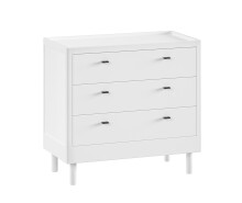 Jugendzimmer-Set >Buche massiv< (4-teilig) in weiß lackiert - 146x190x55 (BxHxT)