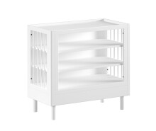 Jugendzimmer-Set >Buche massiv< (4-teilig) in weiß lackiert - 146x190x55 (BxHxT)
