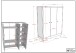 Jugendzimmer-Set >Buche massiv< (4-teilig) in weiß lackiert - 146x190x55 (BxHxT)