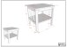 Jugendzimmer-Set >Buche massiv< (4-teilig) in weiß lackiert - 146x190x55 (BxHxT)