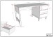 Schreibtisch >Eva< in Weiß, Kiefer massiv mit MDF - 140x75x70cm (BxHxT)